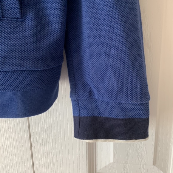 Lacoste Zippered Sweater/Jacket stand up collar Navy blue Men’s size XXL (FR 8) - Picture 2 of 14